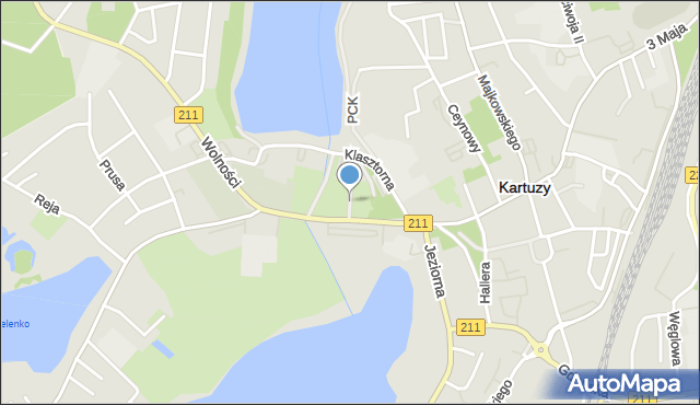 Kartuzy, Plac Jana Pawła II, mapa Kartuzy