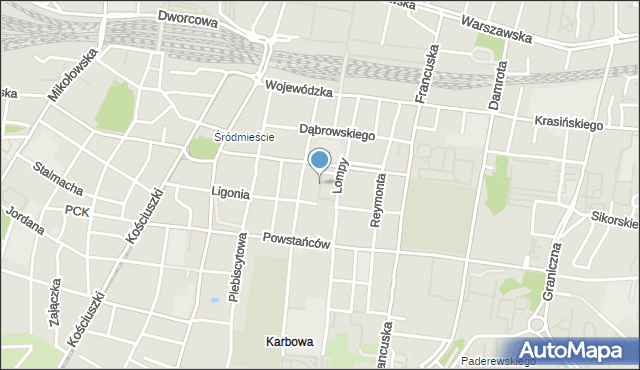 Katowice, Plac Sejmu Śląskiego, mapa Katowic