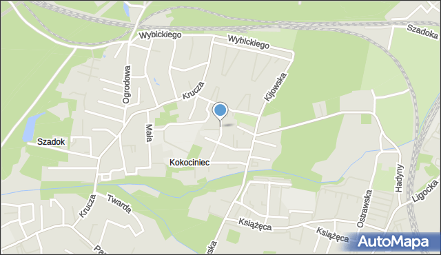 Katowice, Płochy Józefa, mapa Katowic