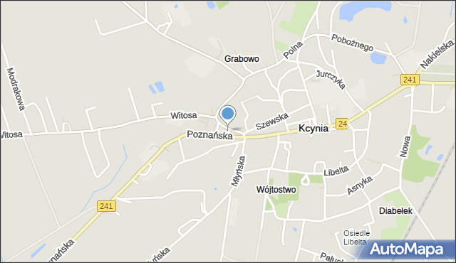 Kcynia, Plac Czochralskiego Jana, prof., mapa Kcynia