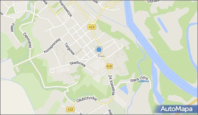Kędzierzyn-Koźle, Plac Raciborski, mapa Kędzierzyna-Koźle