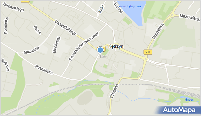 Kętrzyn, Plac Armii Krajowej, mapa Kętrzyn