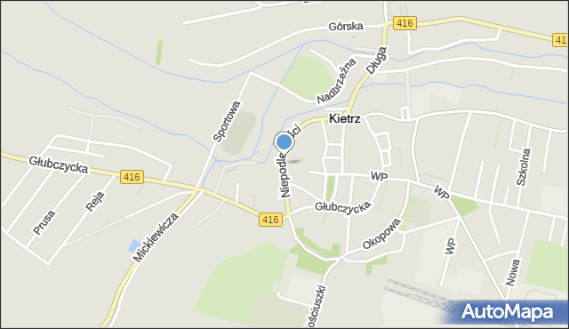 Kietrz, Plac Gaszyńskiego Mikołaja, hr., mapa Kietrz