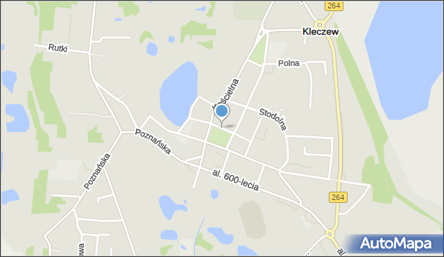 Kleczew, Plac Kościuszki Tadeusza, gen., mapa Kleczew