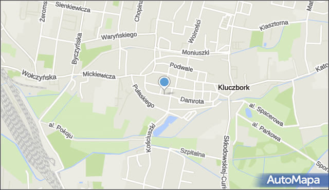 Kluczbork, Plac Gdacjusza, mapa Kluczbork