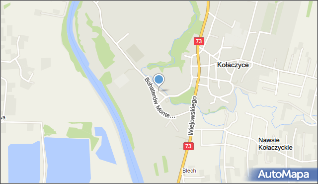 Kołaczyce, Plac Targowy, mapa Kołaczyce