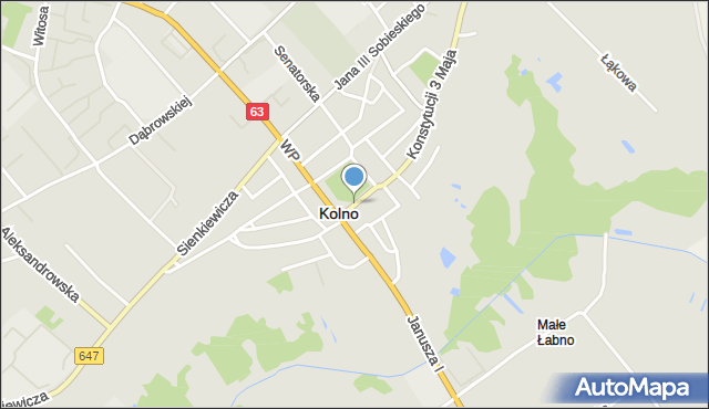 Kolno, Plac Wolności, mapa Kolno