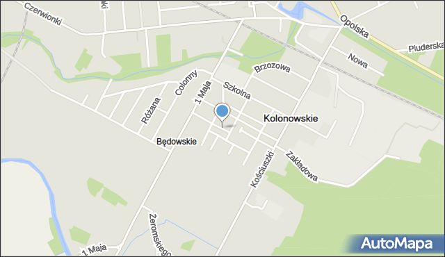 Kolonowskie, Plac Reja Mikołaja, mapa Kolonowskie