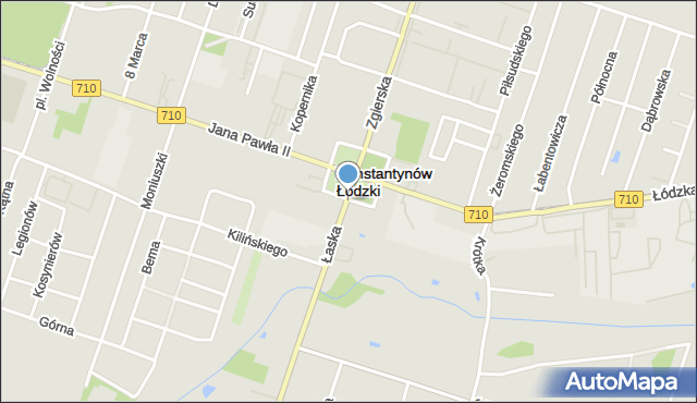 Konstantynów Łódzki, Plac Kościuszki Tadeusza, gen., mapa Konstantynów Łódzki