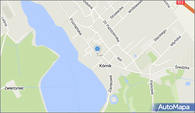 Kórnik, Plac Niepodległości, mapa Kórnik