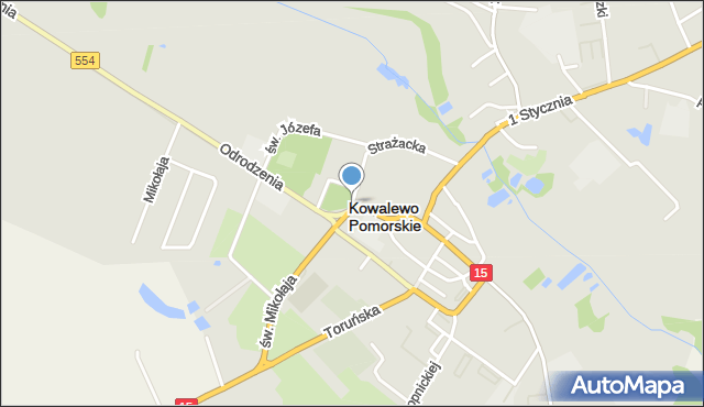 Kowalewo Pomorskie, Plac Wolności, mapa Kowalewo Pomorskie