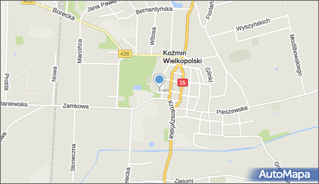 Koźmin Wielkopolski, Plac NMP, mapa Koźmin Wielkopolski