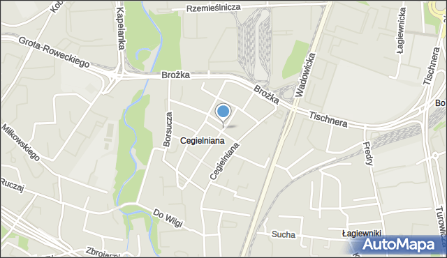 Kraków, Plac Łagiewnicki, mapa Krakowa