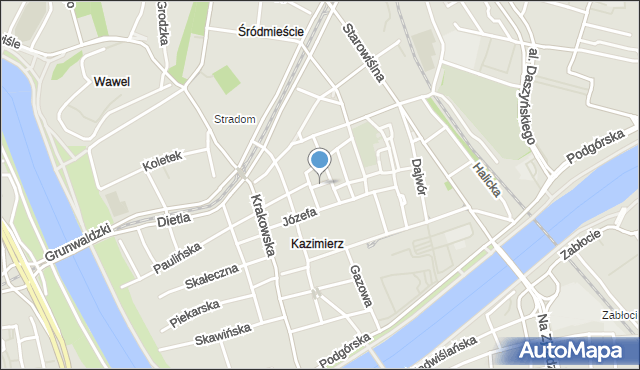 Kraków, Plac Nowy, mapa Krakowa