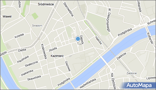 Kraków, Plac Bawół, mapa Krakowa