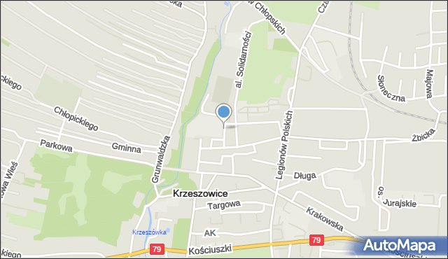 Krzeszowice, Plac Kulczyckiego Franciszka, mapa Krzeszowice