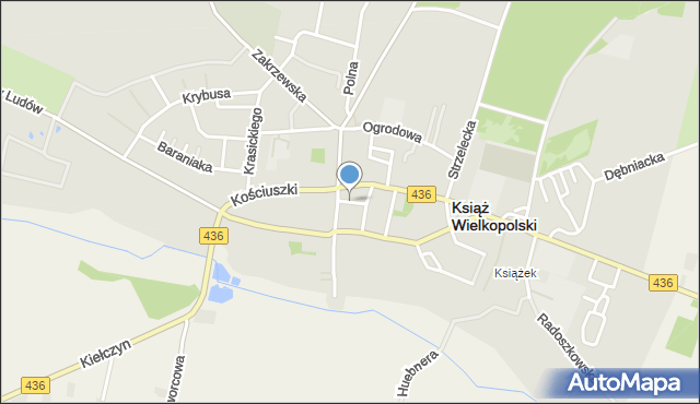 Książ Wielkopolski, Plac Kosynierów, mapa Książ Wielkopolski