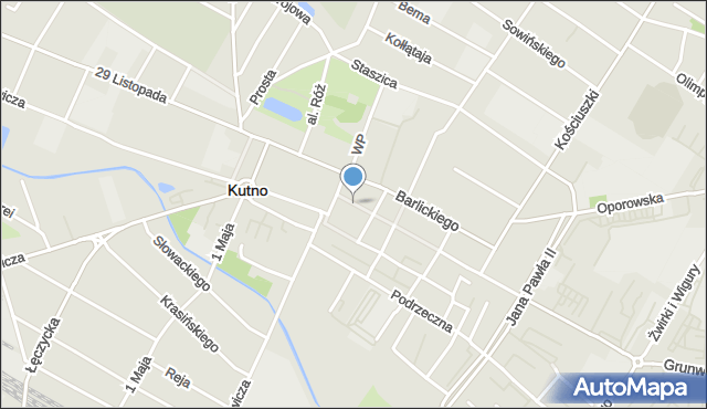 Kutno, Plac Piłsudskiego Józefa, marsz., mapa Kutno