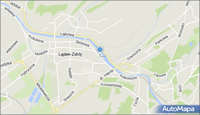 Lądek-Zdrój, Plac Staromłyński, mapa Lądek-Zdrój