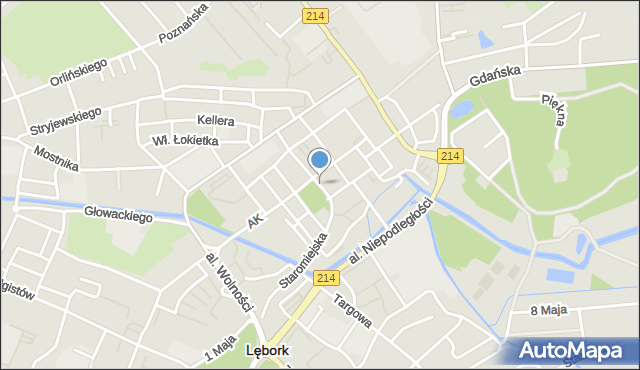 Lębork, Plac Pokoju, mapa Lębork