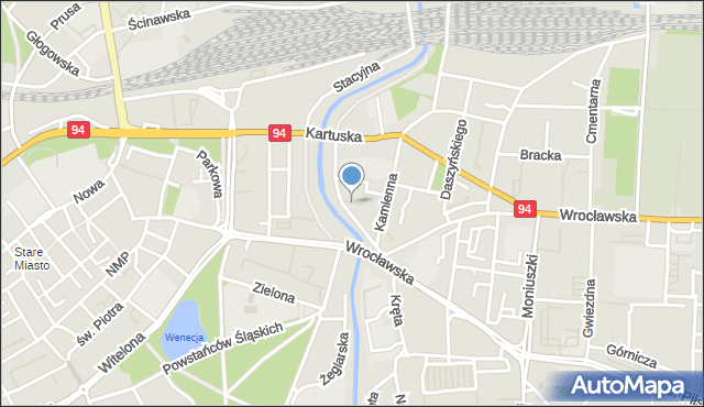 Legnica, Plac Wojtyły Karola, kard., mapa Legnicy