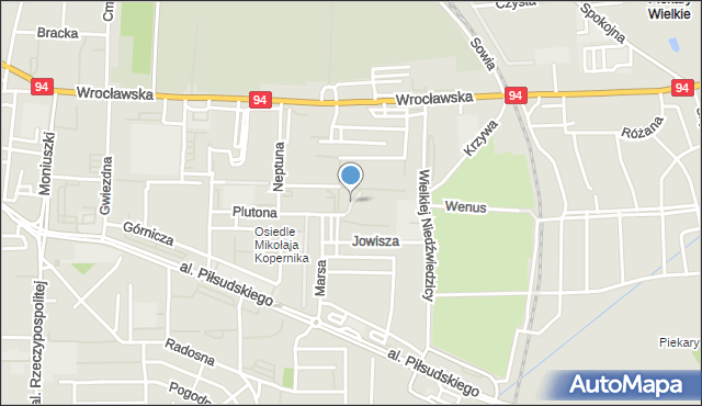 Legnica, Plac Wyszyńskiego Stefana, ks. kard., mapa Legnicy