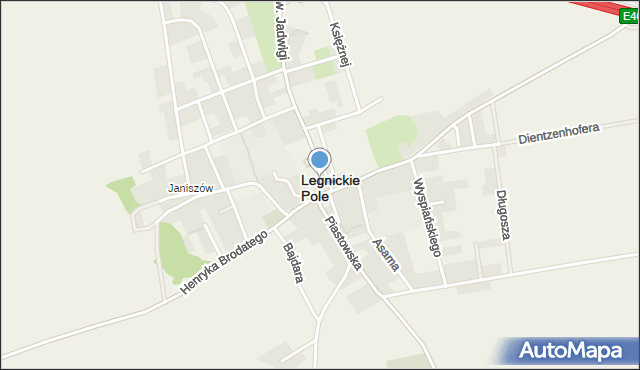 Legnickie Pole, Plac Henryka Pobożnego, mapa Legnickie Pole