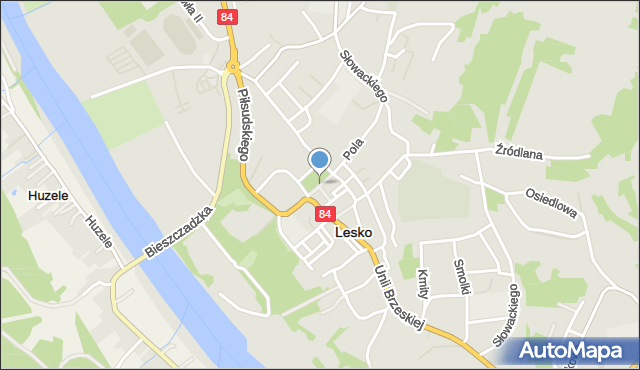 Lesko, Plac Konstytucji 3 Maja, mapa Lesko