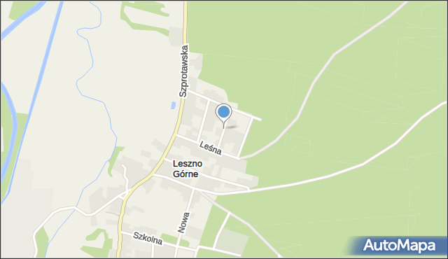 Leszno Górne, Plac Sportowy, mapa Leszno Górne