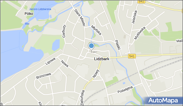 Lidzbark, Plac Hallera Józefa, gen., mapa Lidzbark