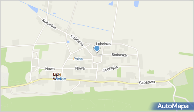 Lipki Wielkie, Plac Kościelny, mapa Lipki Wielkie