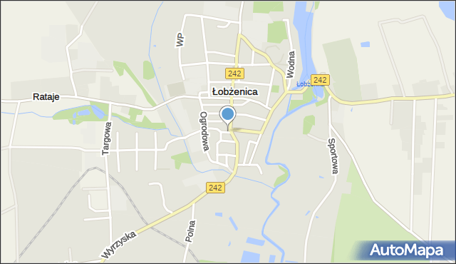 Łobżenica, Plac Wolności, mapa Łobżenica
