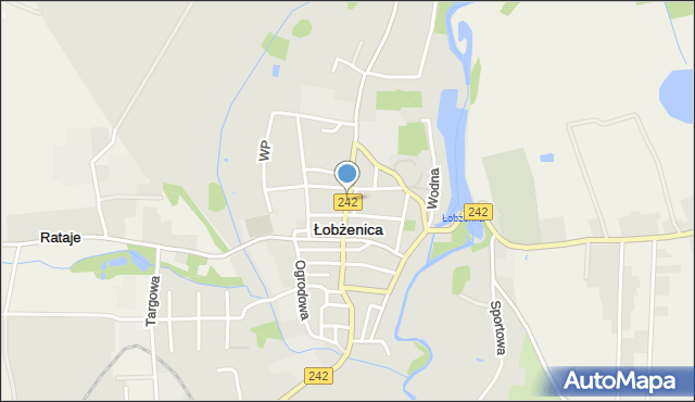 Łobżenica, Plac Zwycięstwa, mapa Łobżenica