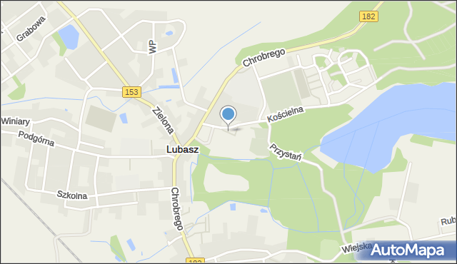 Lubasz powiat czarnkowsko-trzcianecki, Plac Kędzierskiego J., ks. kan., mapa Lubasz powiat czarnkowsko-trzcianecki