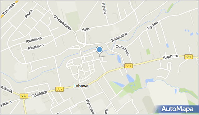 Lubawa, Plac Zamkowy, mapa Lubawa