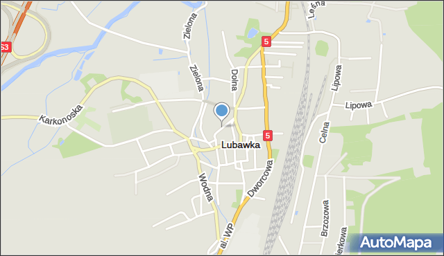 Lubawka, Plac Jana Pawła II, mapa Lubawka