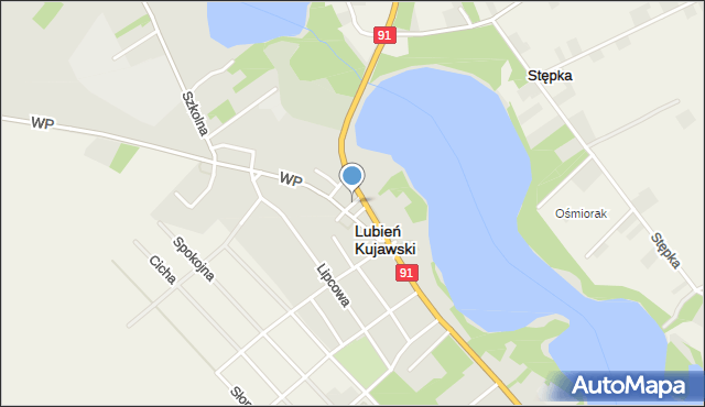 Lubień Kujawski, Plac Wolności, mapa Lubień Kujawski