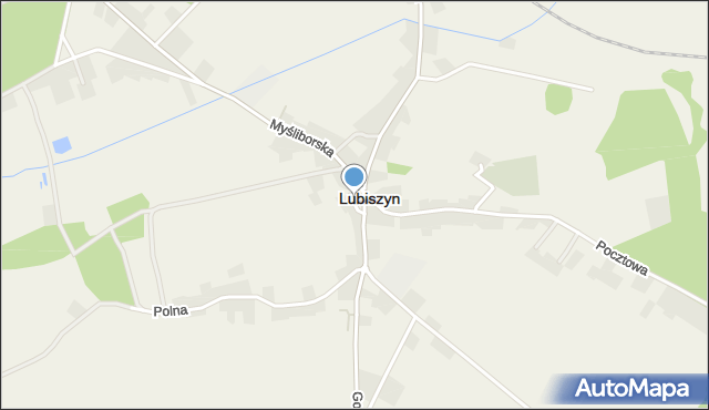 Lubiszyn, Plac Jedności Robotniczej, mapa Lubiszyn