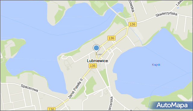 Lubniewice, Plac Kasztanowy, mapa Lubniewice