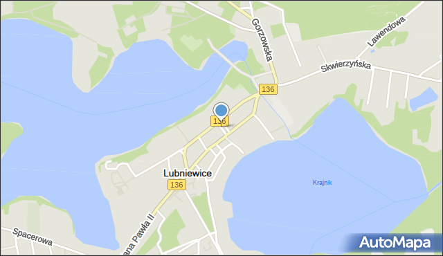 Lubniewice, Plac Wolności, mapa Lubniewice