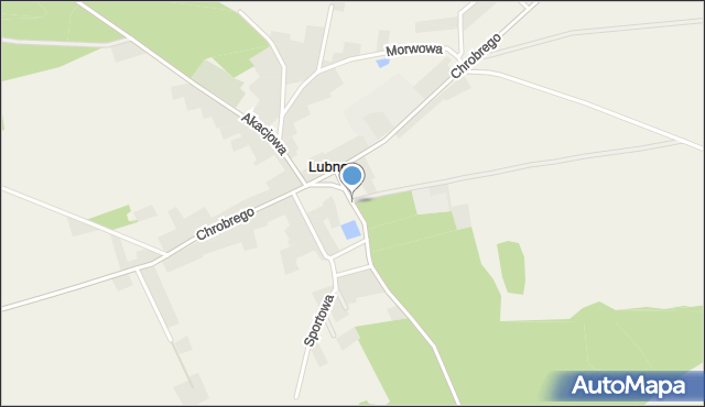 Lubno gmina Lubiszyn, Plac Wyzwolenia, mapa Lubno gmina Lubiszyn