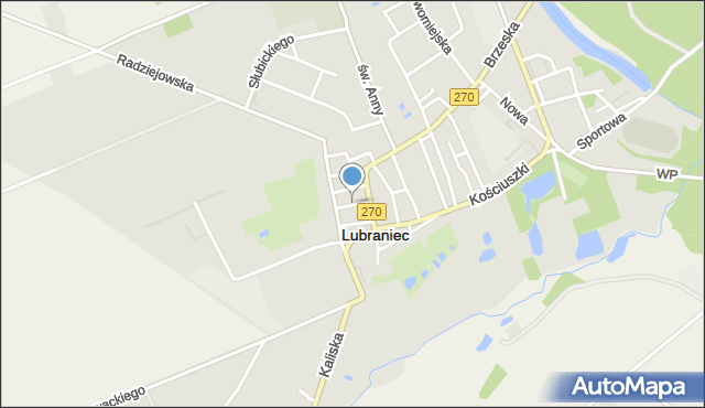 Lubraniec, Plac 3 Maja, mapa Lubraniec