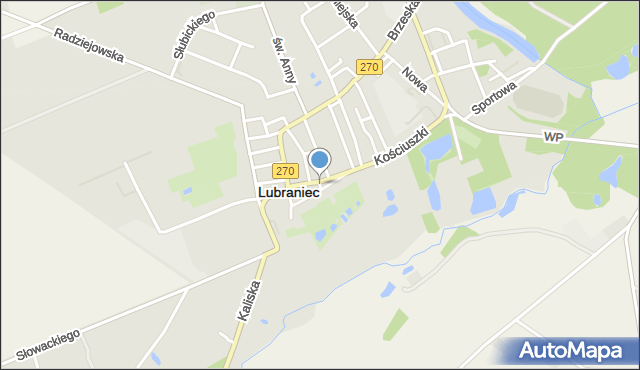 Lubraniec, Plac Szulca Mariana, dr., mapa Lubraniec
