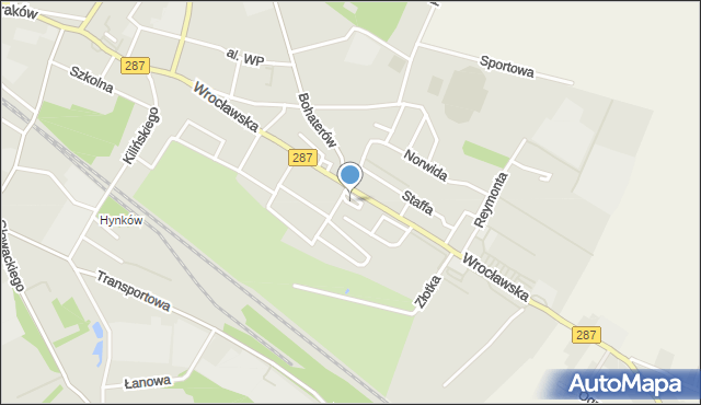 Lubsko, Plac Vlotho, mapa Lubsko