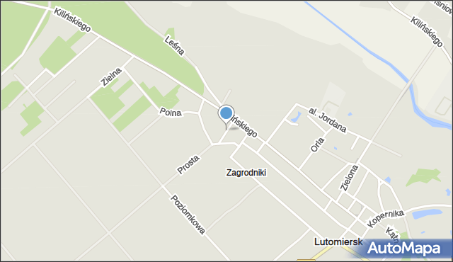 Lutomiersk, Plac Bartłomieja, mapa Lutomiersk