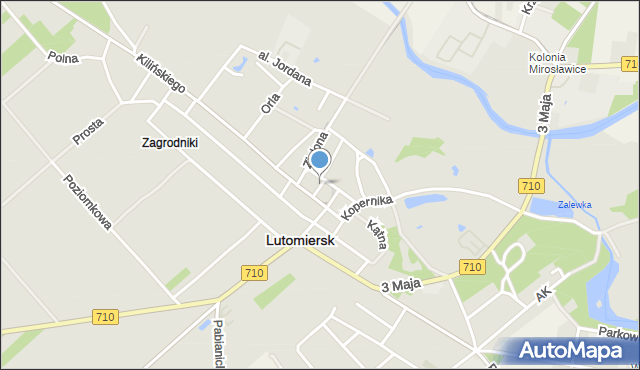 Lutomiersk, Plac Jana Pawła II, mapa Lutomiersk