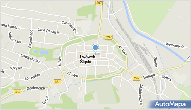 Lwówek Śląski, Plac Wolności, mapa Lwówek Śląski