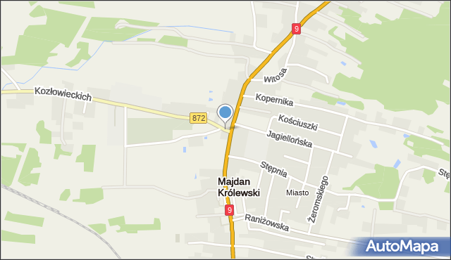 Majdan Królewski, Plac Konfederatów Barskich, mapa Majdan Królewski