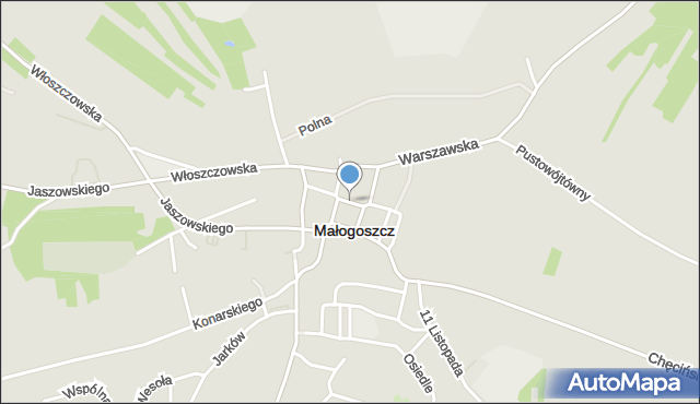 Małogoszcz, Plac Kościuszki Tadeusza, gen., mapa Małogoszcz