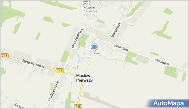 Masłów Pierwszy, Plac św. Jana Pawła II, mapa Masłów Pierwszy